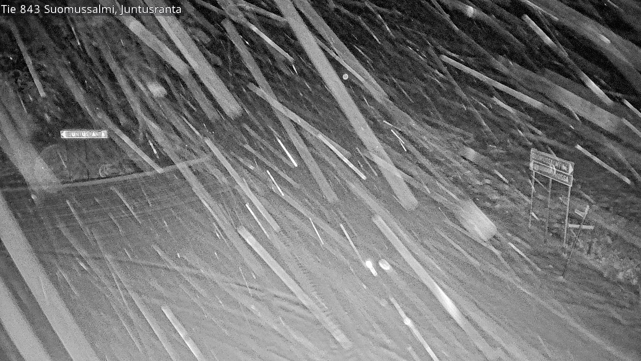 Weather Camera Image Road 843 Suomussalmi, Juntusranta, Suomussalmi, Kainuu