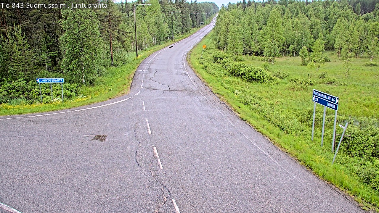 Kelikamerat Kuva Tie 843 Suomussalmi, Juntusranta, Suomussalmi, Kainuu