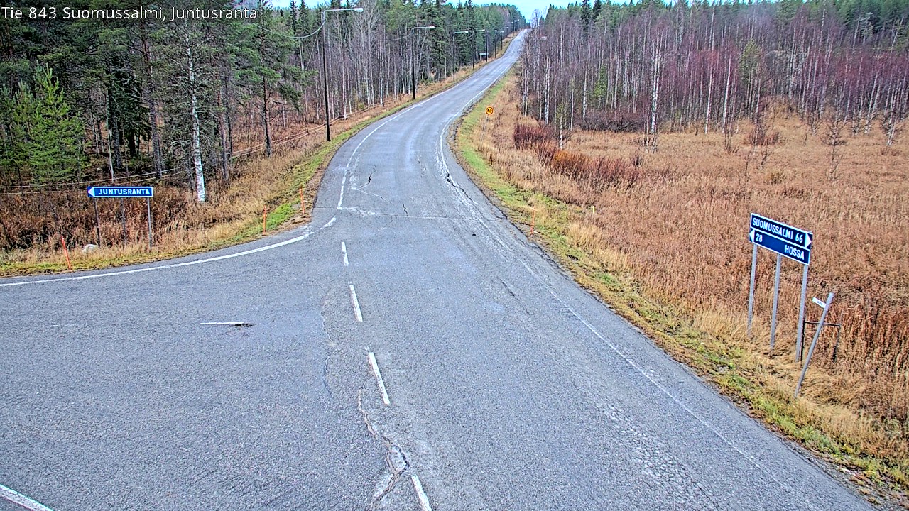 Kelikamerat Kuva Tie 843 Suomussalmi, Juntusranta, Suomussalmi, Kainuu