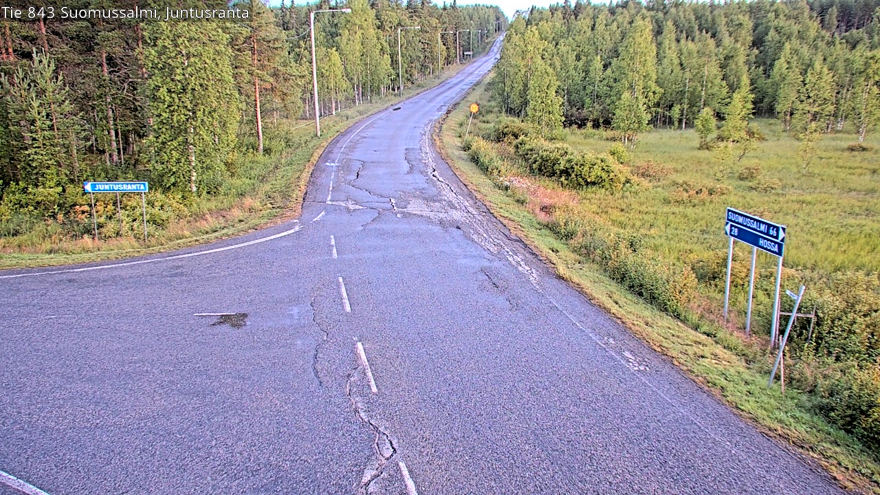 Kelikamerat Kuva Tie 843 Suomussalmi, Juntusranta, Suomussalmi, Kainuu