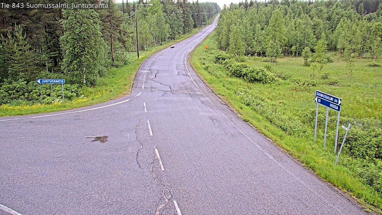 Kelikamerat Kuva Tie 843 Suomussalmi, Juntusranta, Suomussalmi, Kainuu