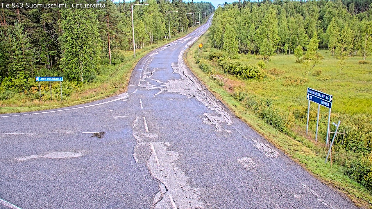 Kelikamerat Kuva Tie 843 Suomussalmi, Juntusranta, Suomussalmi, Kainuu