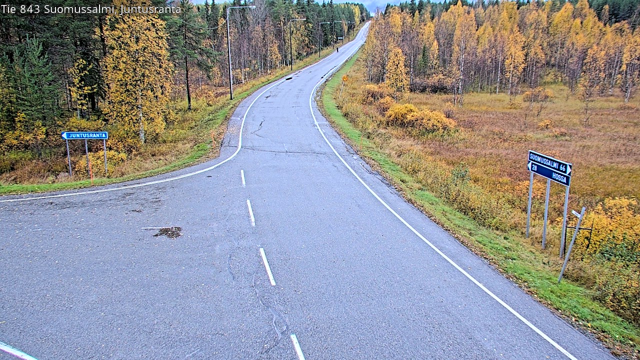 Weather Camera Image Road 843 Suomussalmi, Juntusranta, Suomussalmi, Kainuu