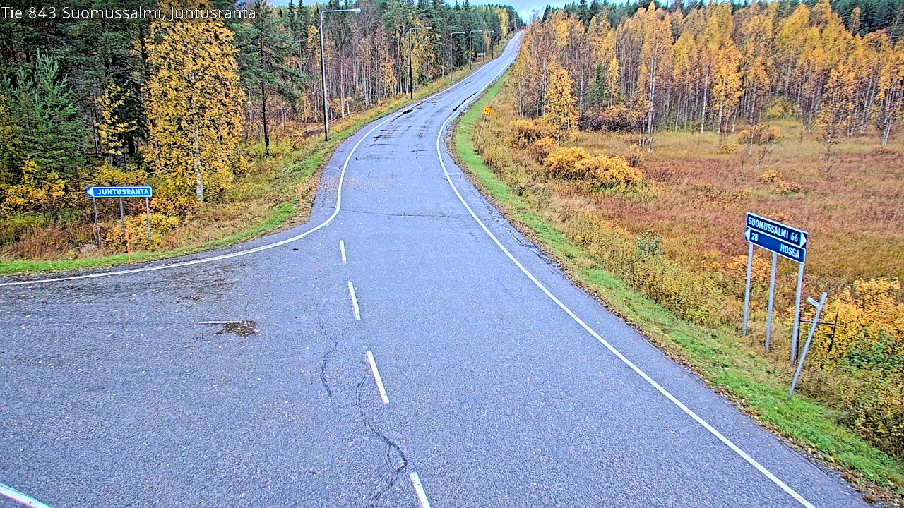 Weather Camera Image Road 843 Suomussalmi, Juntusranta, Suomussalmi, Kainuu