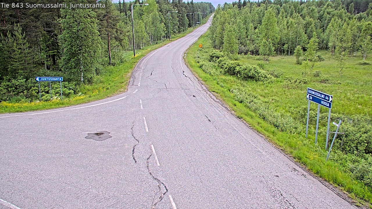 Kelikamerat Kuva Tie 843 Suomussalmi, Juntusranta, Suomussalmi, Kainuu