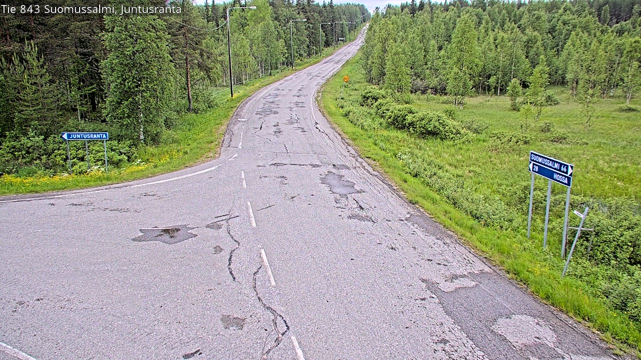 Kelikamerat Kuva Tie 843 Suomussalmi, Juntusranta, Suomussalmi, Kainuu