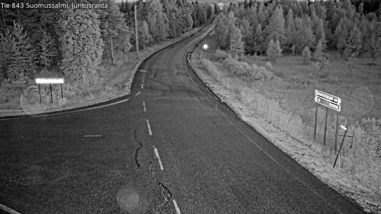 Kelikamerat Kuva Tie 843 Suomussalmi, Juntusranta, Suomussalmi, Kainuu