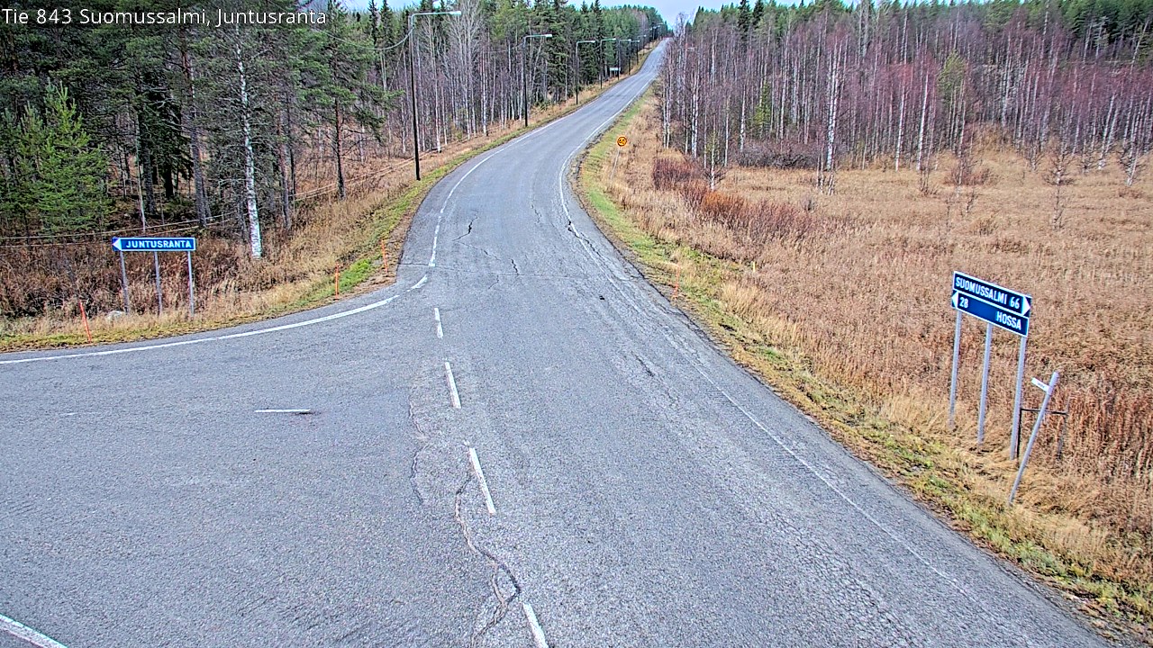 Kelikamerat Kuva Tie 843 Suomussalmi, Juntusranta, Suomussalmi, Kainuu