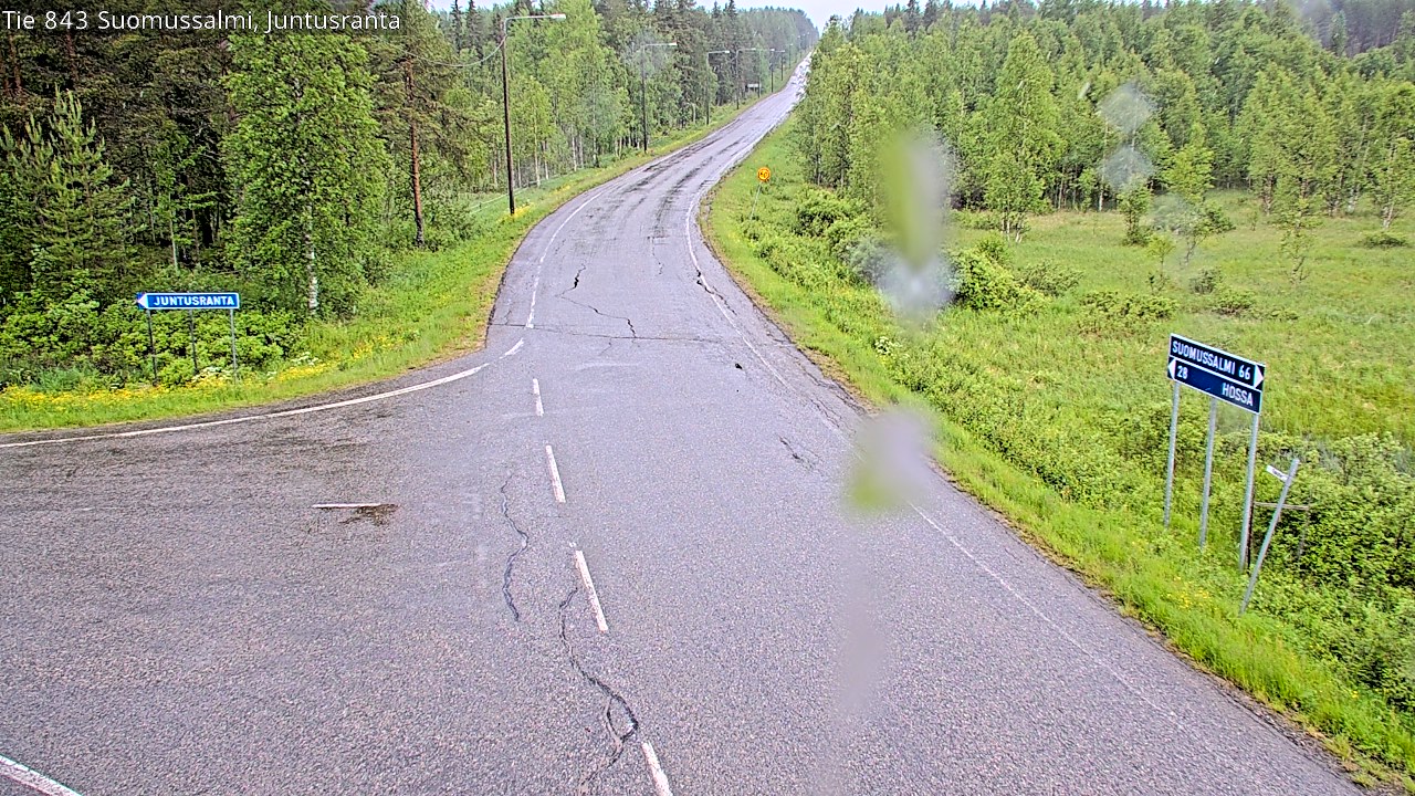 Kelikamerat Kuva Tie 843 Suomussalmi, Juntusranta, Suomussalmi, Kainuu