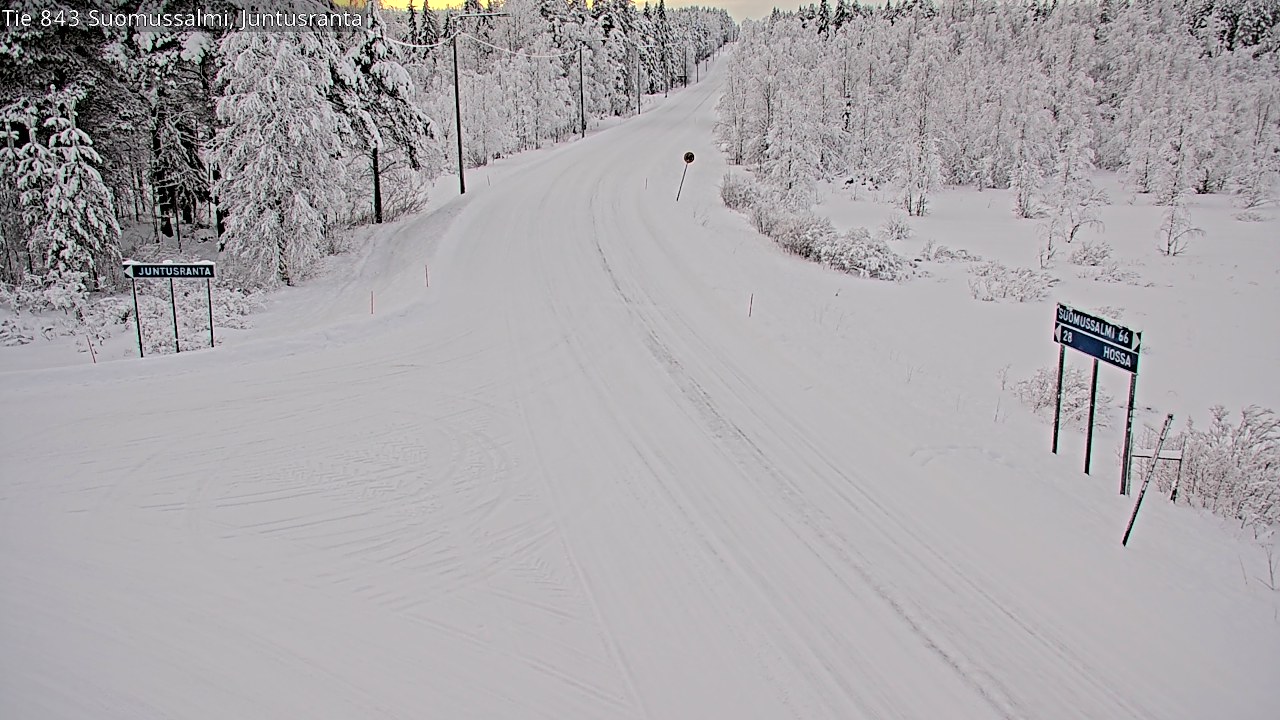 Kelikamerat Kuva Tie 843 Suomussalmi, Juntusranta, Suomussalmi, Kainuu