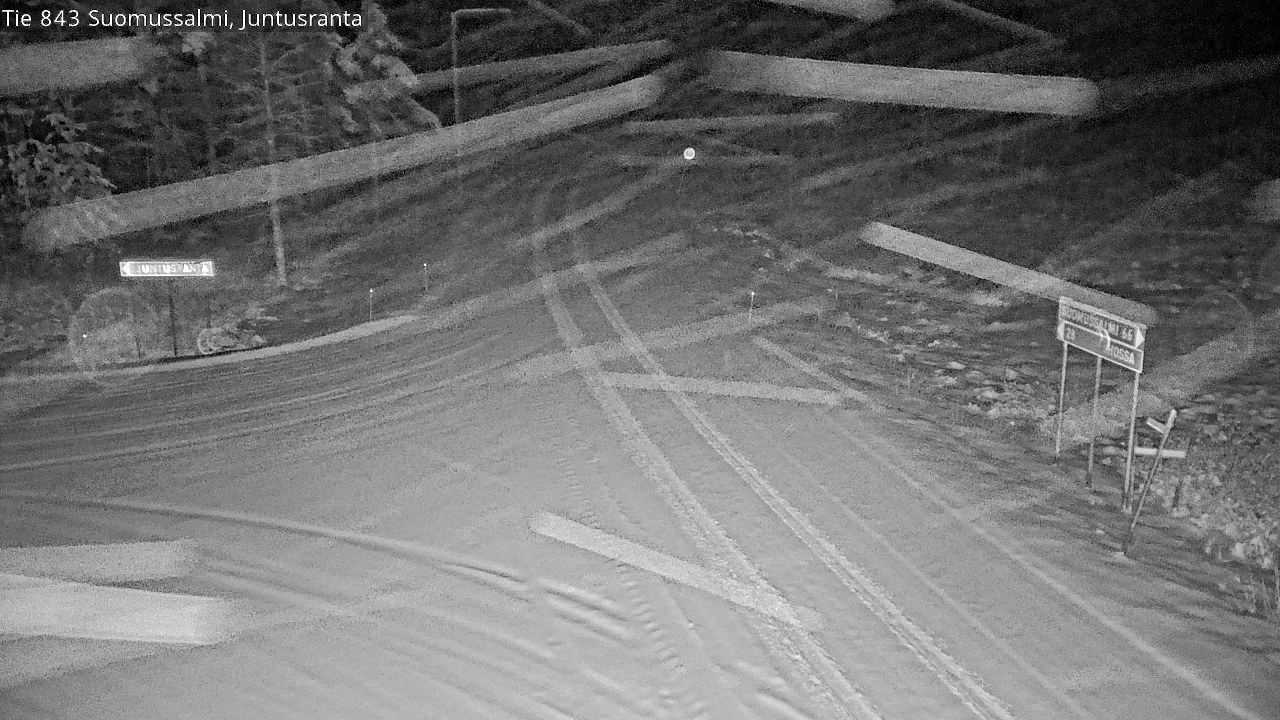 Weather Camera Image Road 843 Suomussalmi, Juntusranta, Suomussalmi, Kainuu