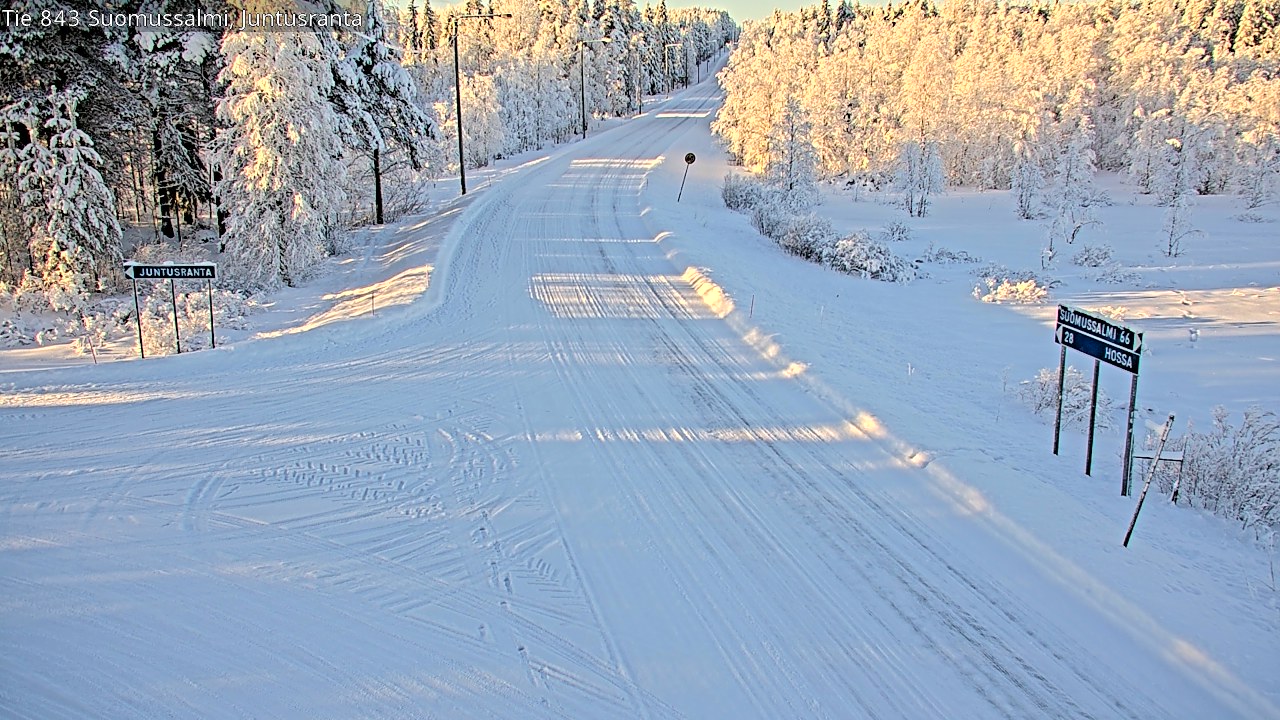 Weather Camera Image Road 843 Suomussalmi, Juntusranta, Suomussalmi, Kainuu