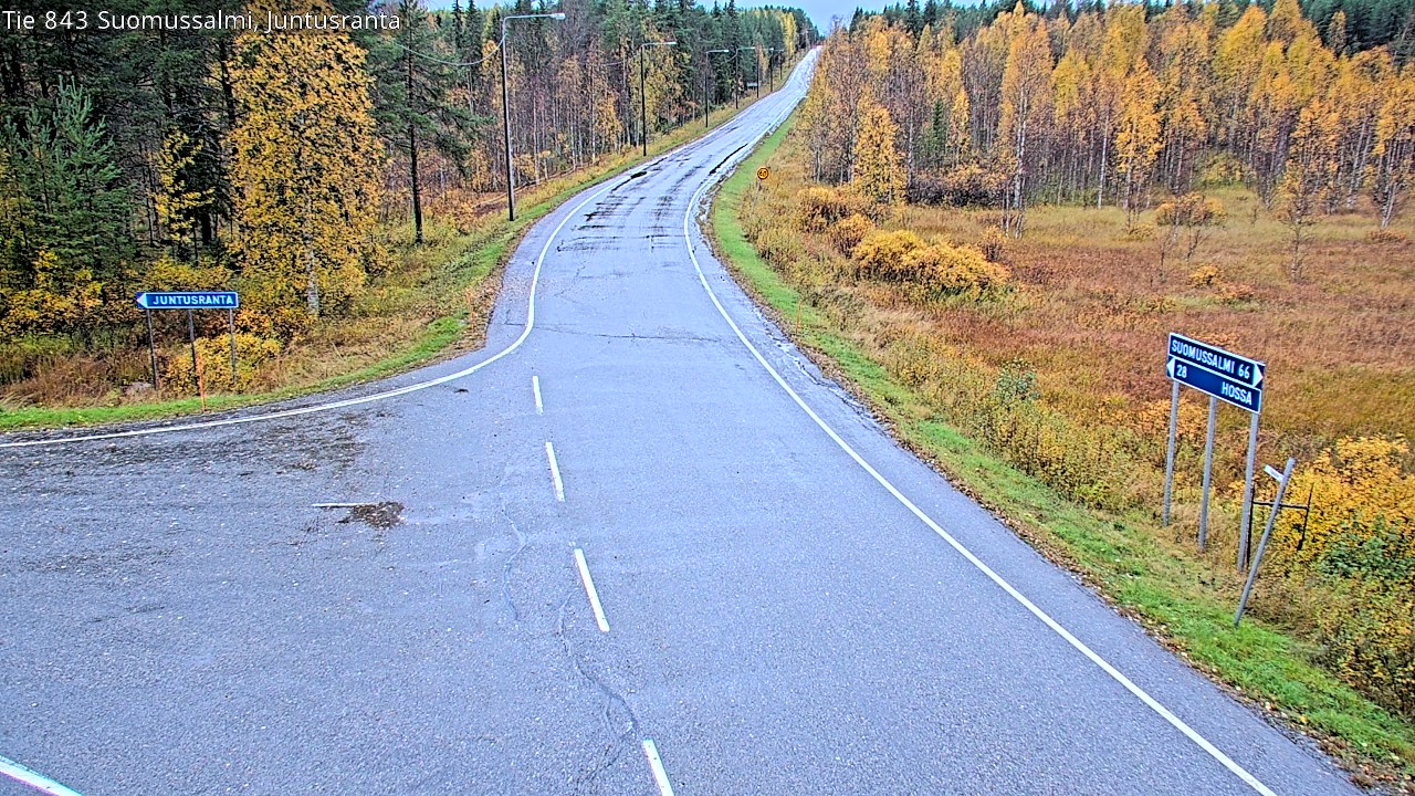 Weather Camera Image Road 843 Suomussalmi, Juntusranta, Suomussalmi, Kainuu
