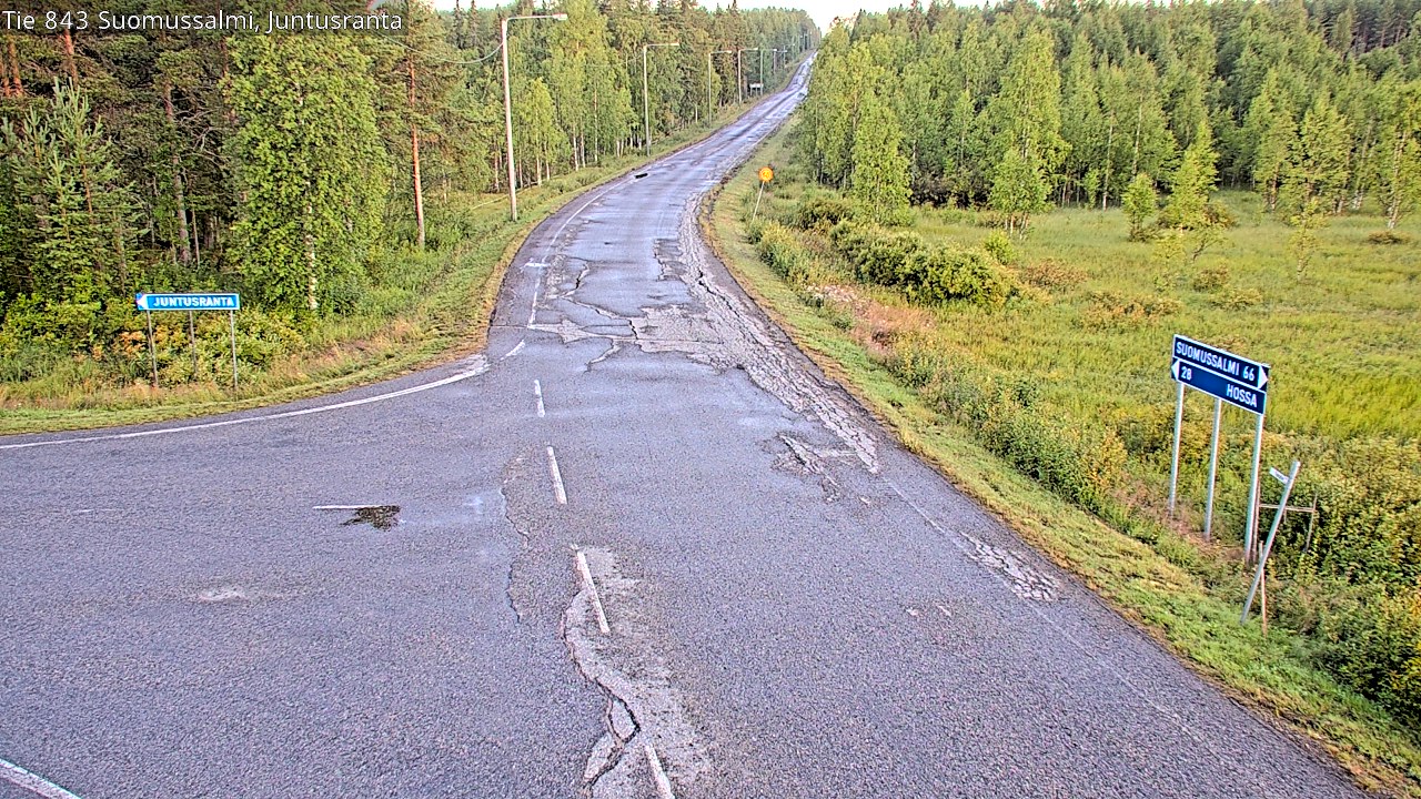 Kelikamerat Kuva Tie 843 Suomussalmi, Juntusranta, Suomussalmi, Kainuu