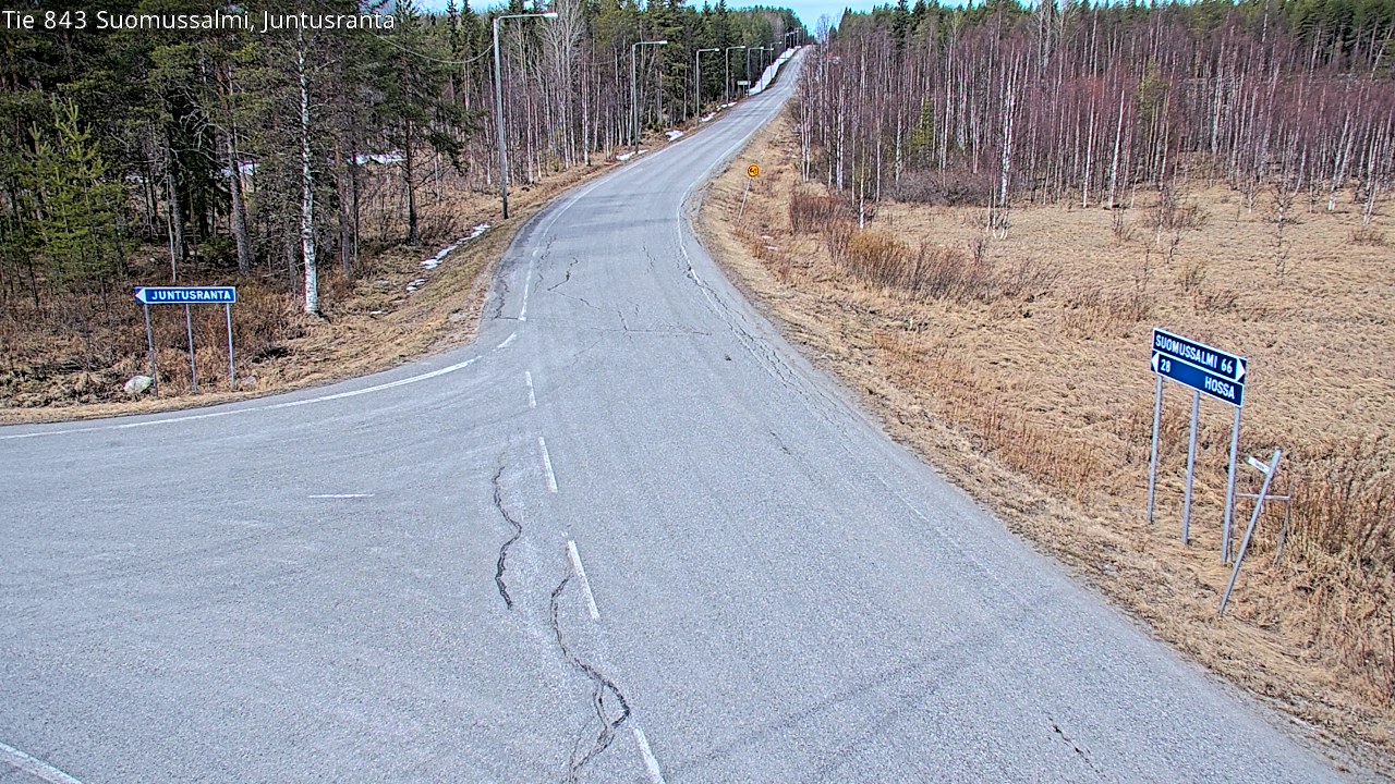 Kelikamerat Kuva Tie 843 Suomussalmi, Juntusranta, Suomussalmi, Kainuu