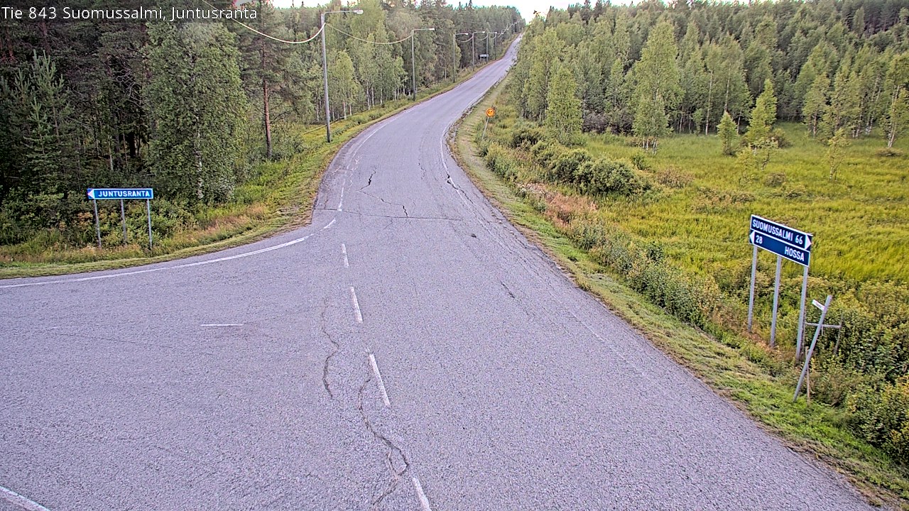Kelikamerat Kuva Tie 843 Suomussalmi, Juntusranta, Suomussalmi, Kainuu