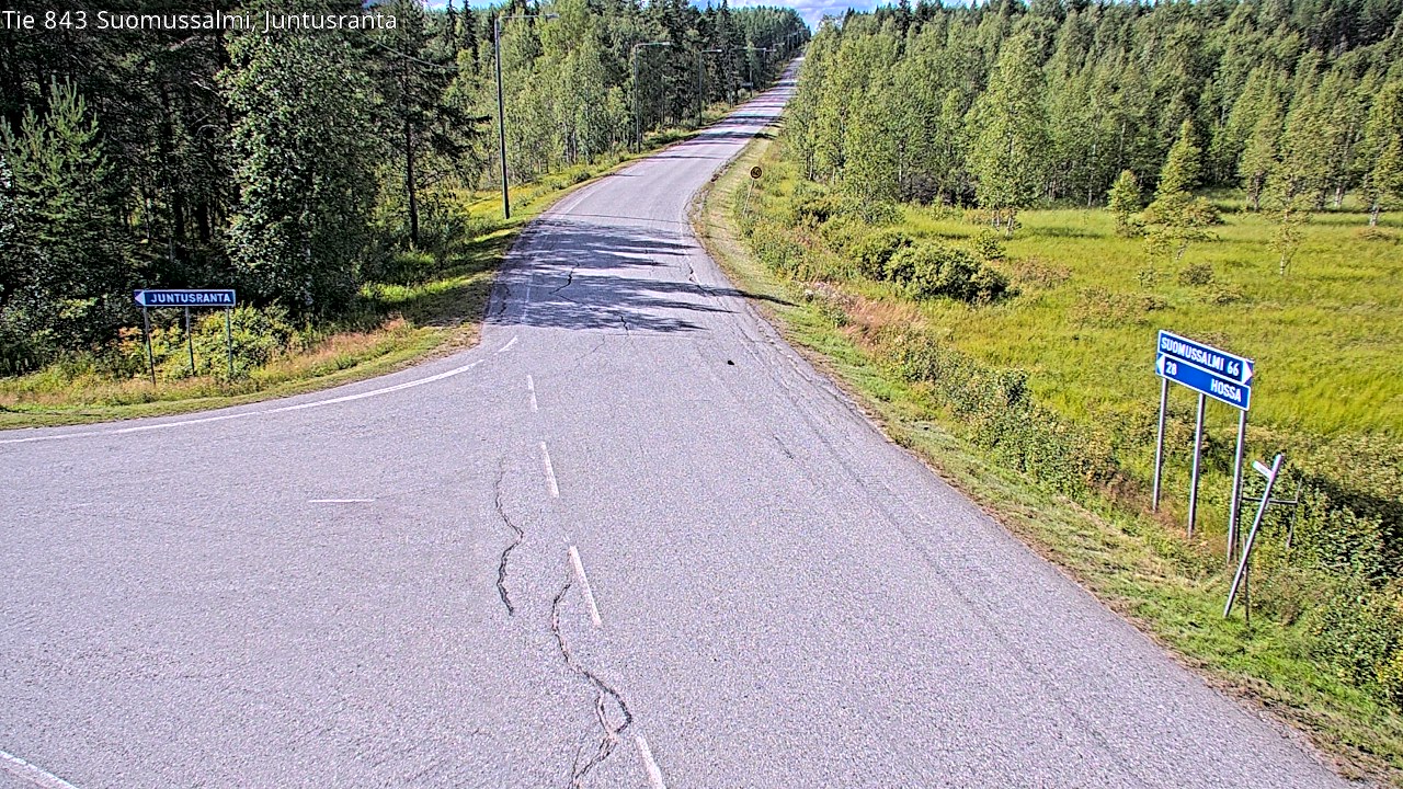 Kelikamerat Kuva Tie 843 Suomussalmi, Juntusranta, Suomussalmi, Kainuu