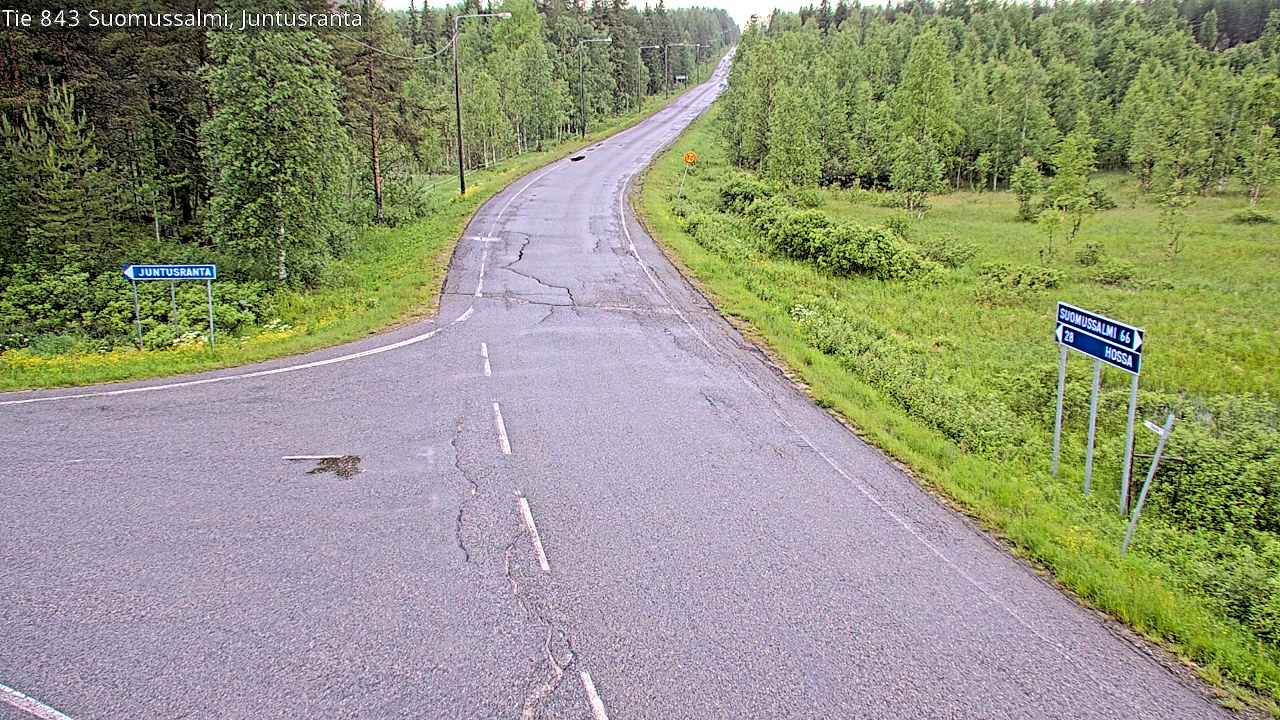 Kelikamerat Kuva Tie 843 Suomussalmi, Juntusranta, Suomussalmi, Kainuu