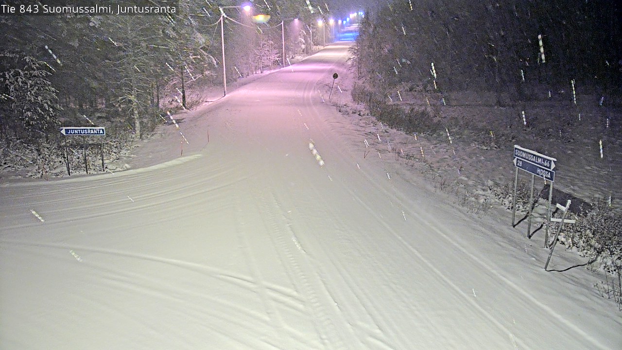 Weather Camera Image Road 843 Suomussalmi, Juntusranta, Suomussalmi, Kainuu