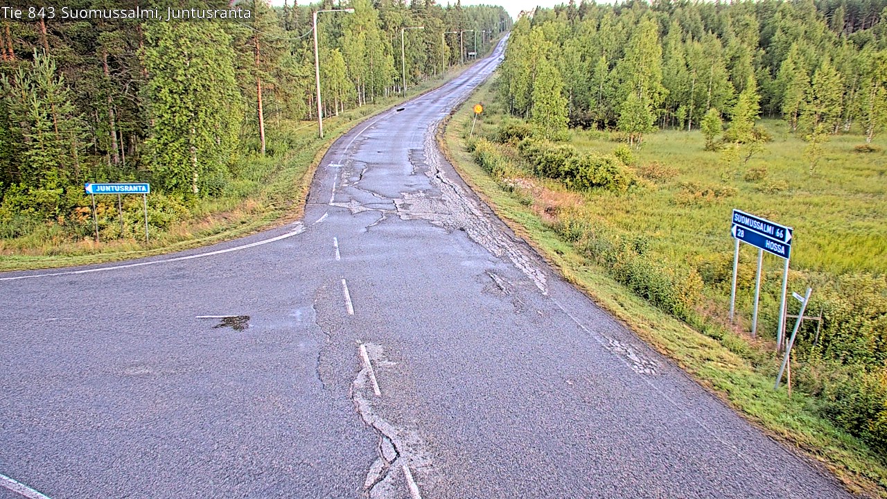 Kelikamerat Kuva Tie 843 Suomussalmi, Juntusranta, Suomussalmi, Kainuu