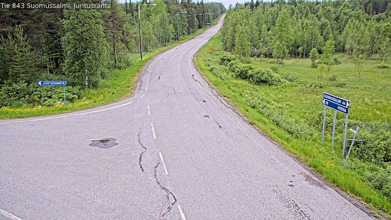 Kelikamerat Kuva Tie 843 Suomussalmi, Juntusranta, Suomussalmi, Kainuu