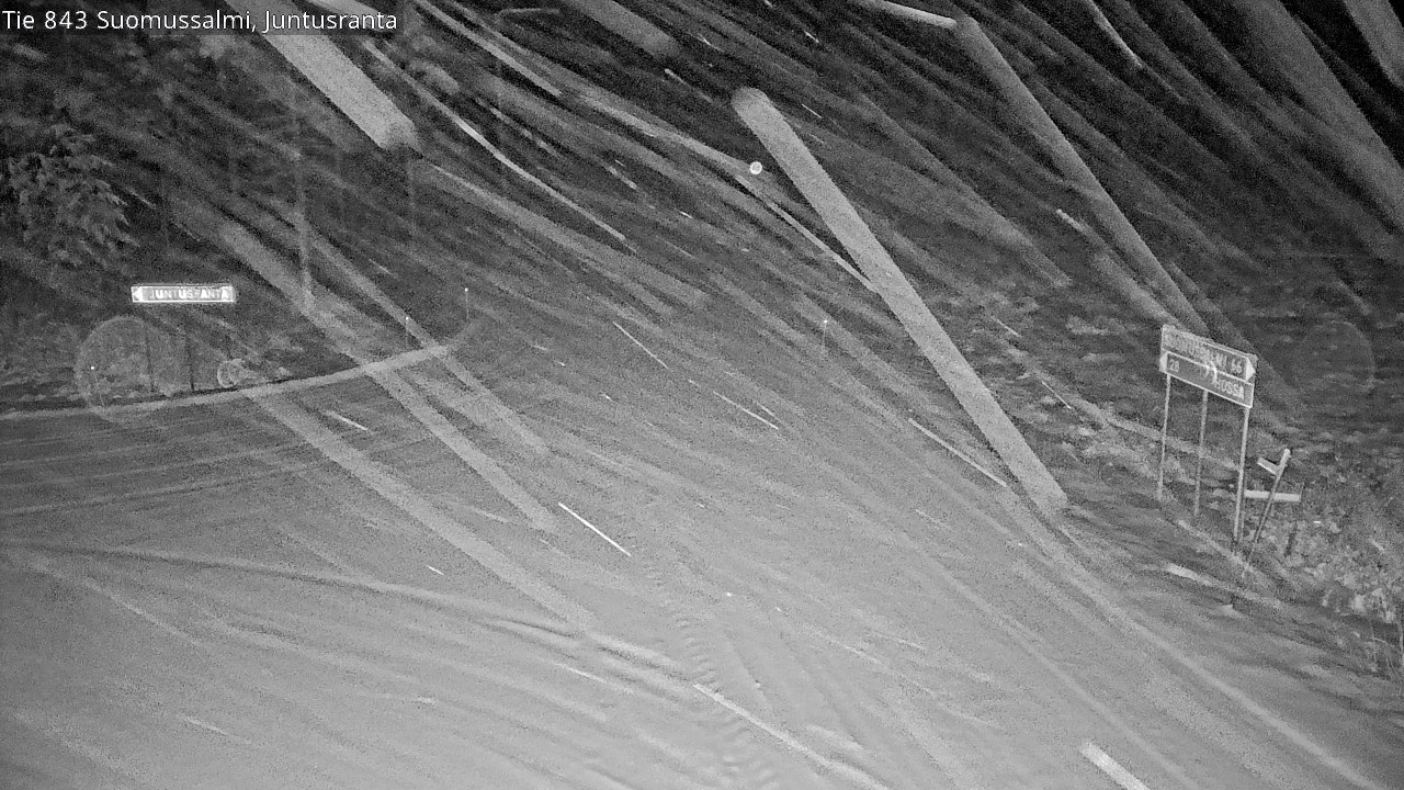 Weather Camera Image Road 843 Suomussalmi, Juntusranta, Suomussalmi, Kainuu
