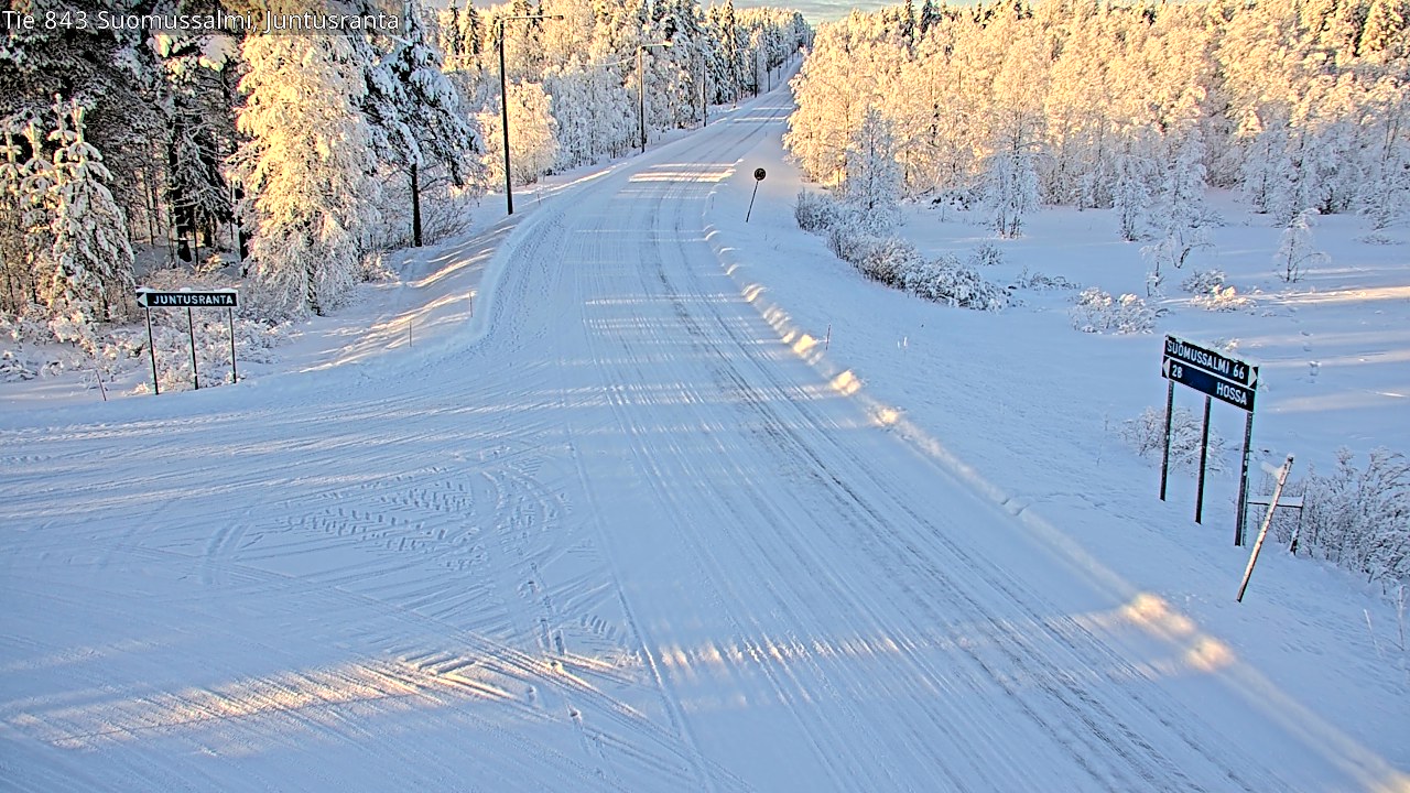 Weather Camera Image Road 843 Suomussalmi, Juntusranta, Suomussalmi, Kainuu