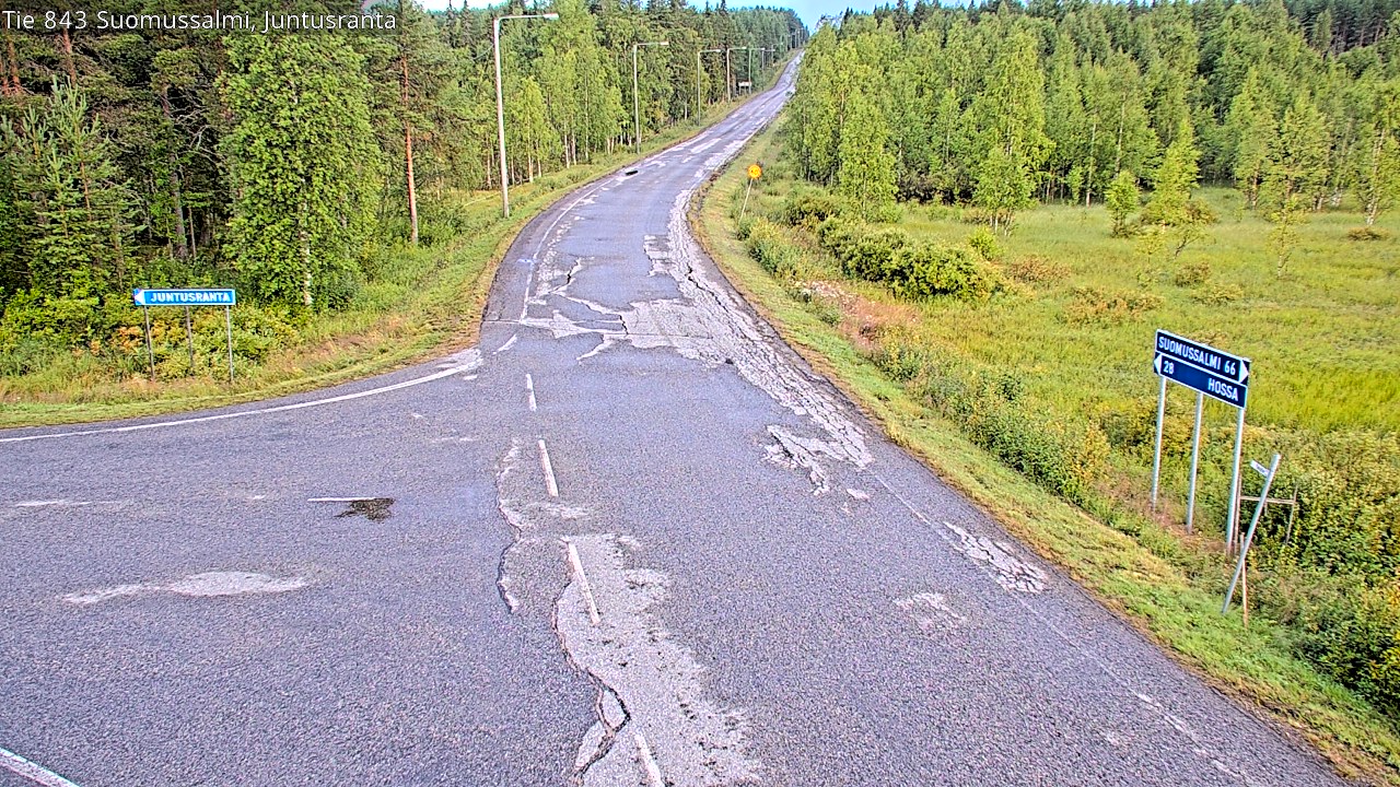 Kelikamerat Kuva Tie 843 Suomussalmi, Juntusranta, Suomussalmi, Kainuu