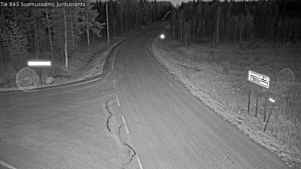 Weather Camera Image Road 843 Suomussalmi, Juntusranta, Suomussalmi, Kainuu