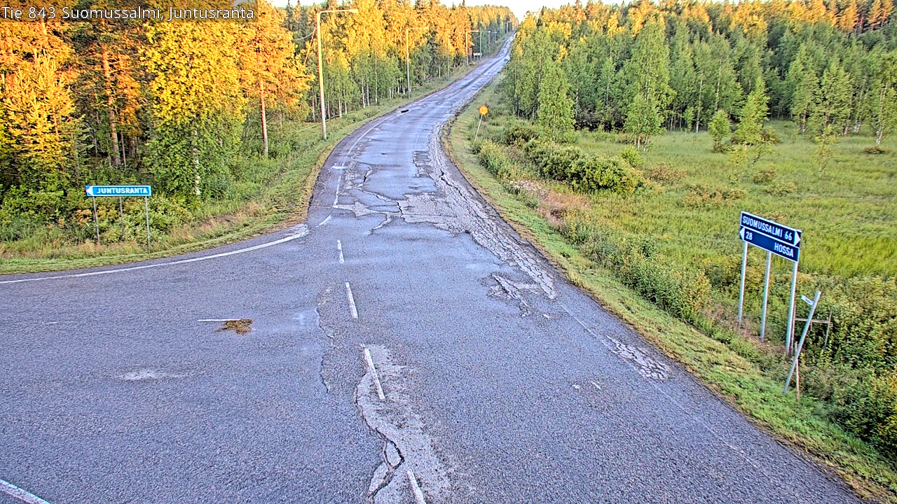 Kelikamerat Kuva Tie 843 Suomussalmi, Juntusranta, Suomussalmi, Kainuu