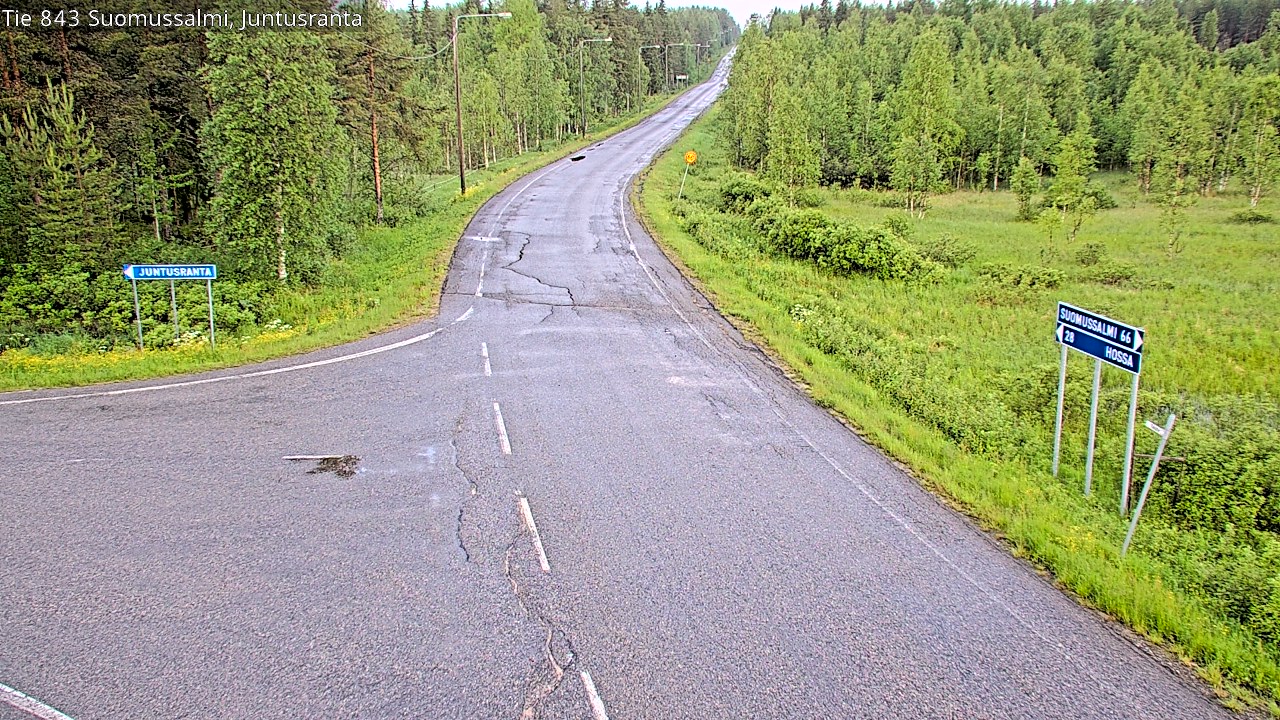 Kelikamerat Kuva Tie 843 Suomussalmi, Juntusranta, Suomussalmi, Kainuu