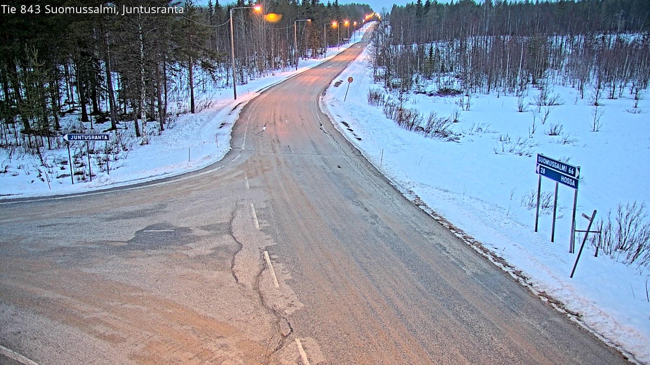 Kelikamerat Kuva Tie 843 Suomussalmi, Juntusranta, Suomussalmi, Kainuu