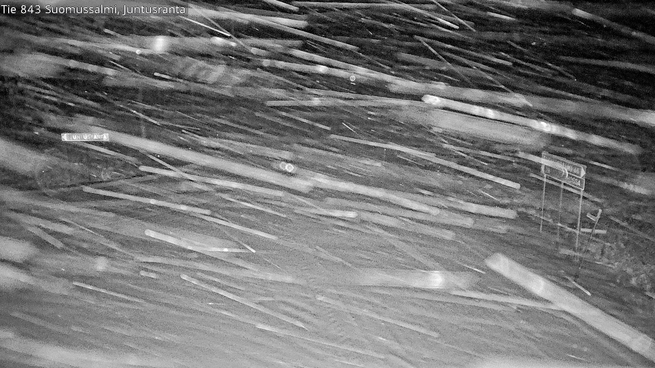 Weather Camera Image Road 843 Suomussalmi, Juntusranta, Suomussalmi, Kainuu