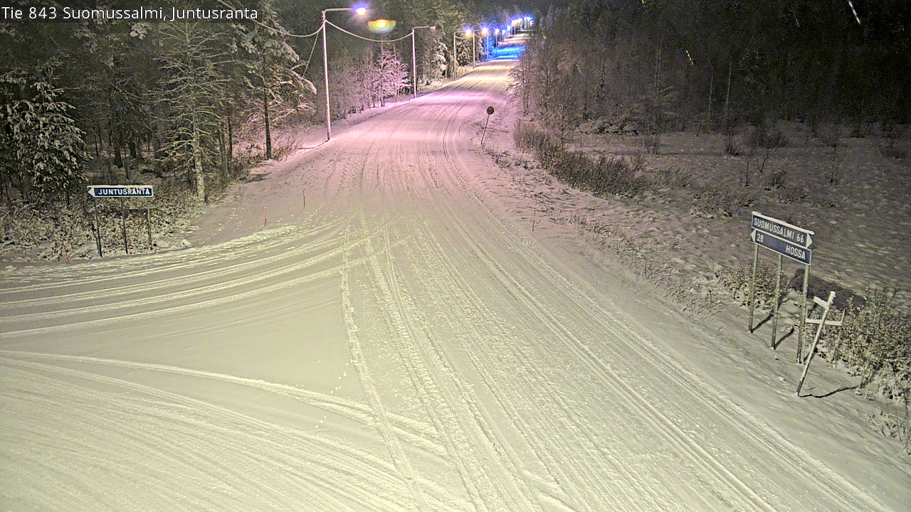 Weather Camera Image Road 843 Suomussalmi, Juntusranta, Suomussalmi, Kainuu