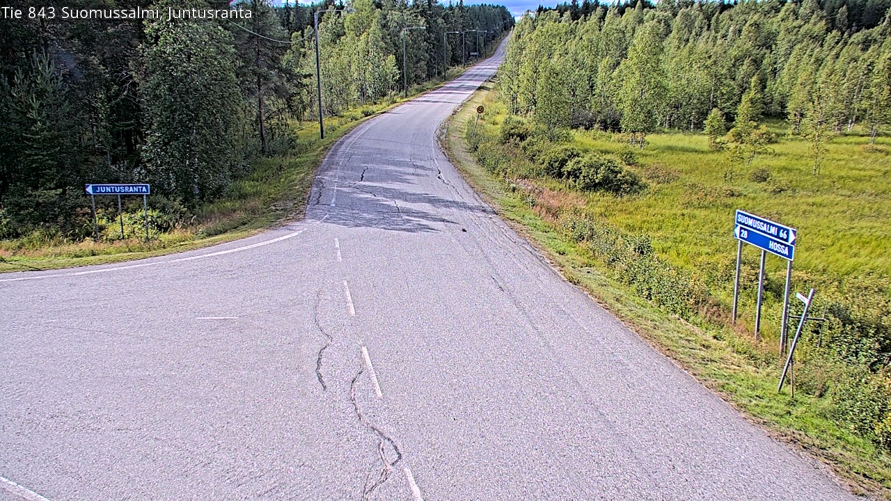 Kelikamerat Kuva Tie 843 Suomussalmi, Juntusranta, Suomussalmi, Kainuu