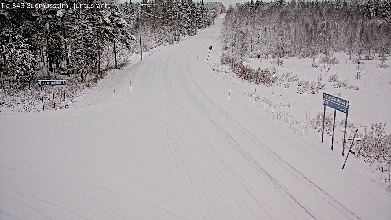 Weather Camera Image Road 843 Suomussalmi, Juntusranta, Suomussalmi, Kainuu