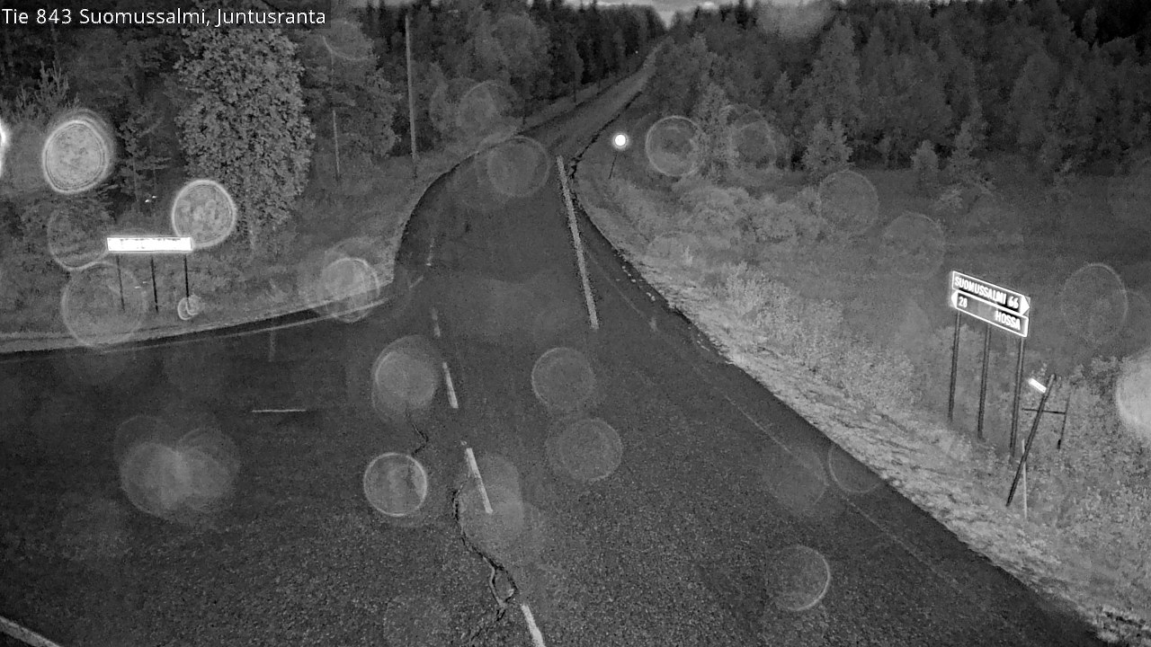 Kelikamerat Kuva Tie 843 Suomussalmi, Juntusranta, Suomussalmi, Kainuu