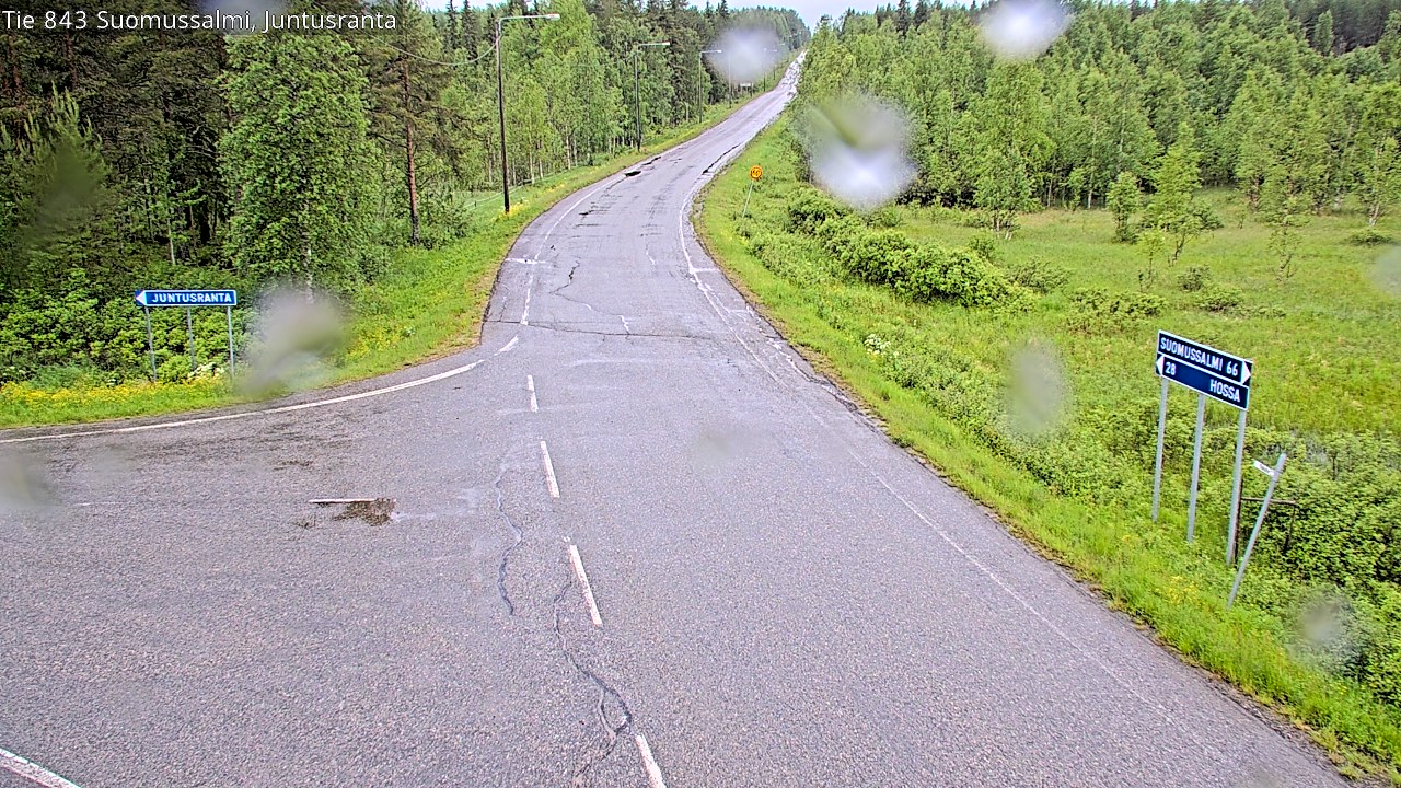 Weather Camera Image Road 843 Suomussalmi, Juntusranta, Suomussalmi, Kainuu