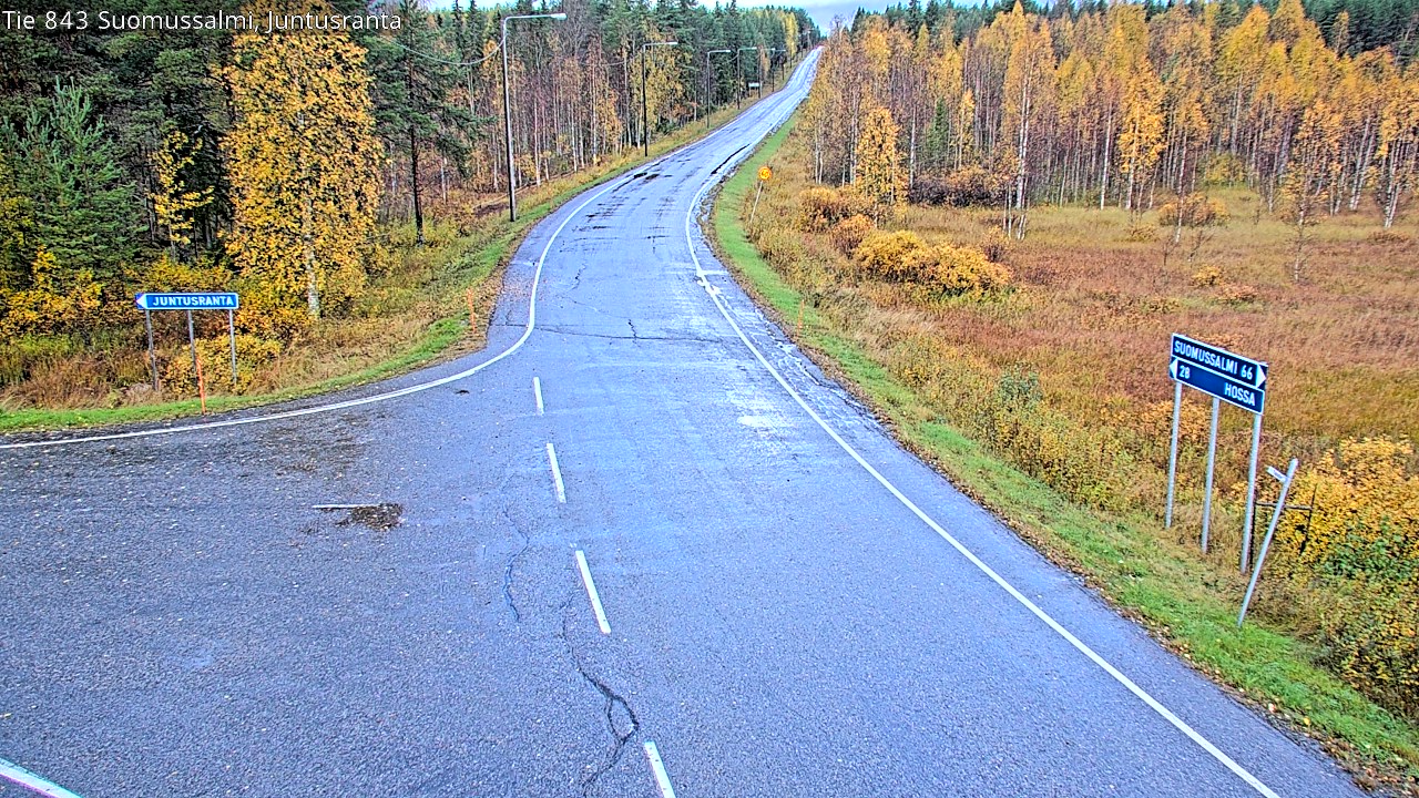 Weather Camera Image Road 843 Suomussalmi, Juntusranta, Suomussalmi, Kainuu