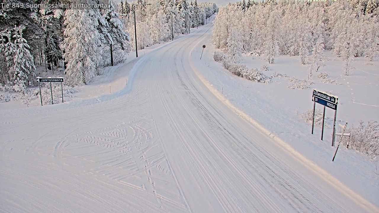 Weather Camera Image Road 843 Suomussalmi, Juntusranta, Suomussalmi, Kainuu