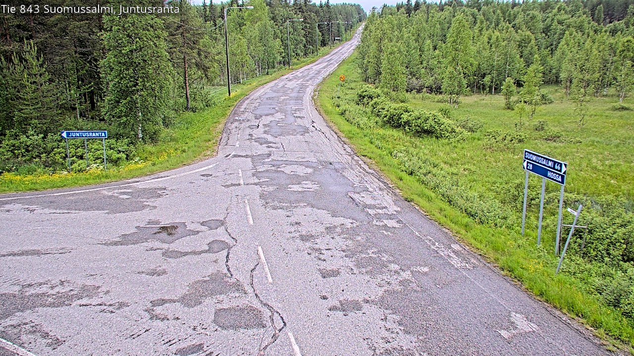 Kelikamerat Kuva Tie 843 Suomussalmi, Juntusranta, Suomussalmi, Kainuu