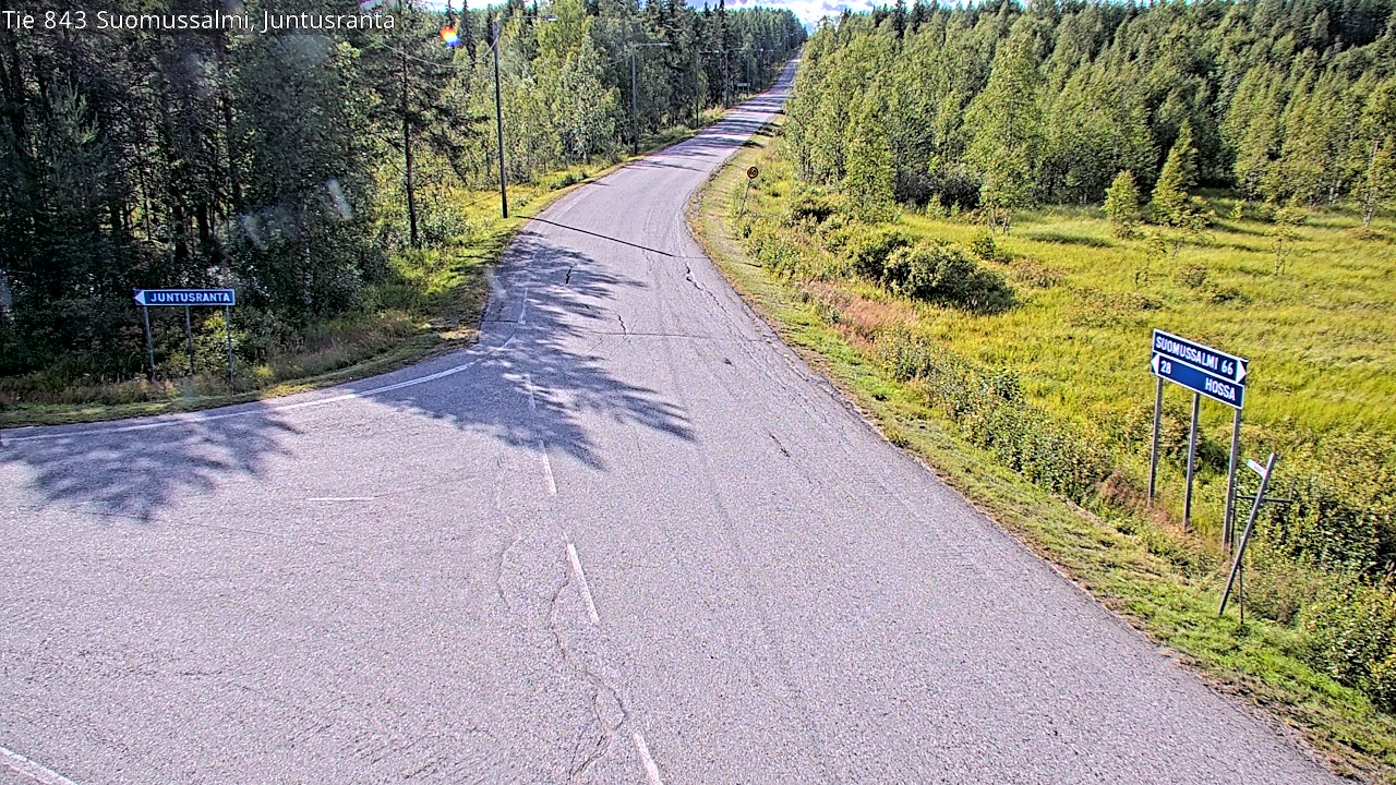 Kelikamerat Kuva Tie 843 Suomussalmi, Juntusranta, Suomussalmi, Kainuu