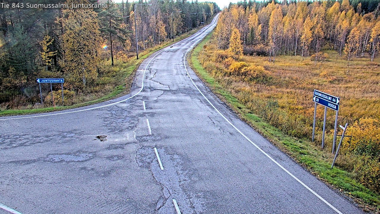 Kelikamerat Kuva Tie 843 Suomussalmi, Juntusranta, Suomussalmi, Kainuu