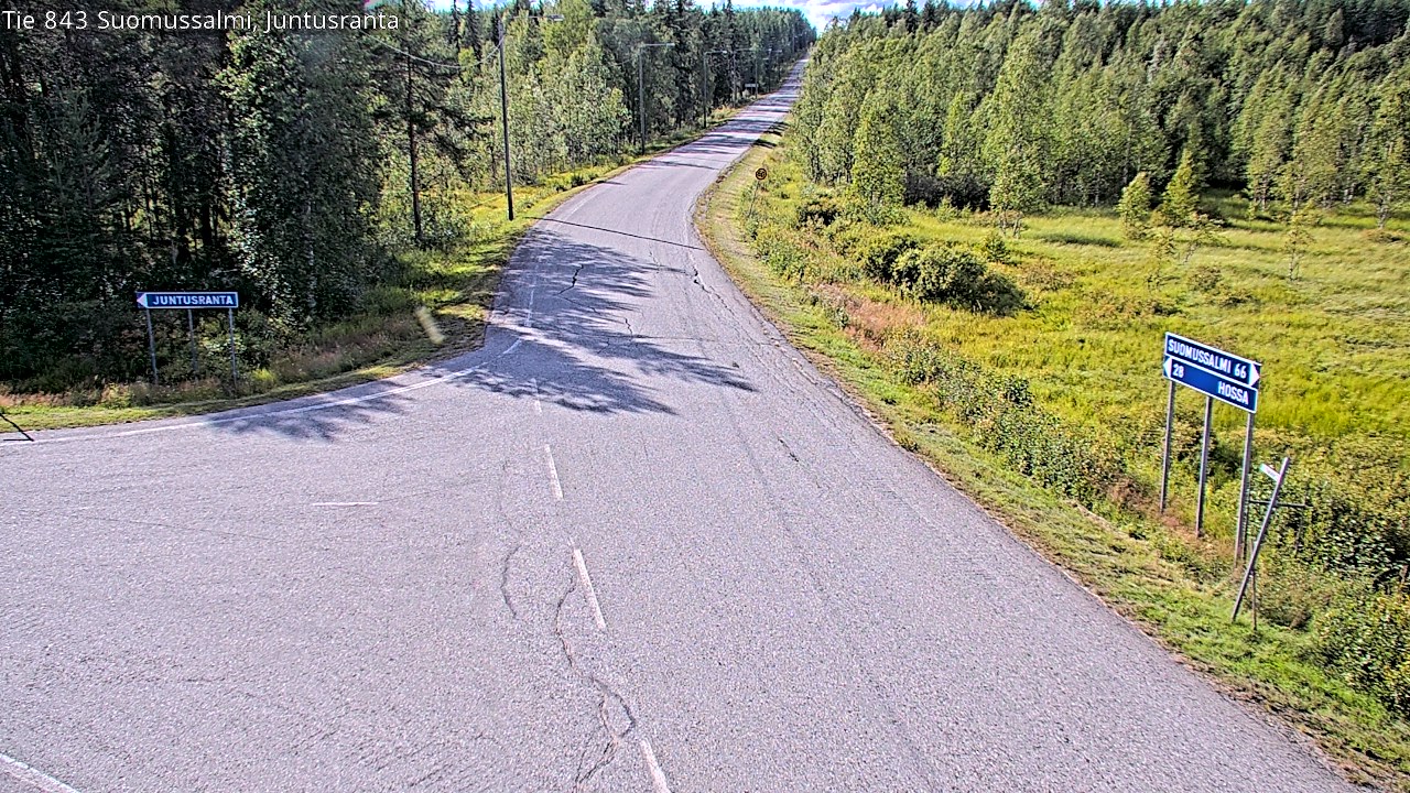 Kelikamerat Kuva Tie 843 Suomussalmi, Juntusranta, Suomussalmi, Kainuu