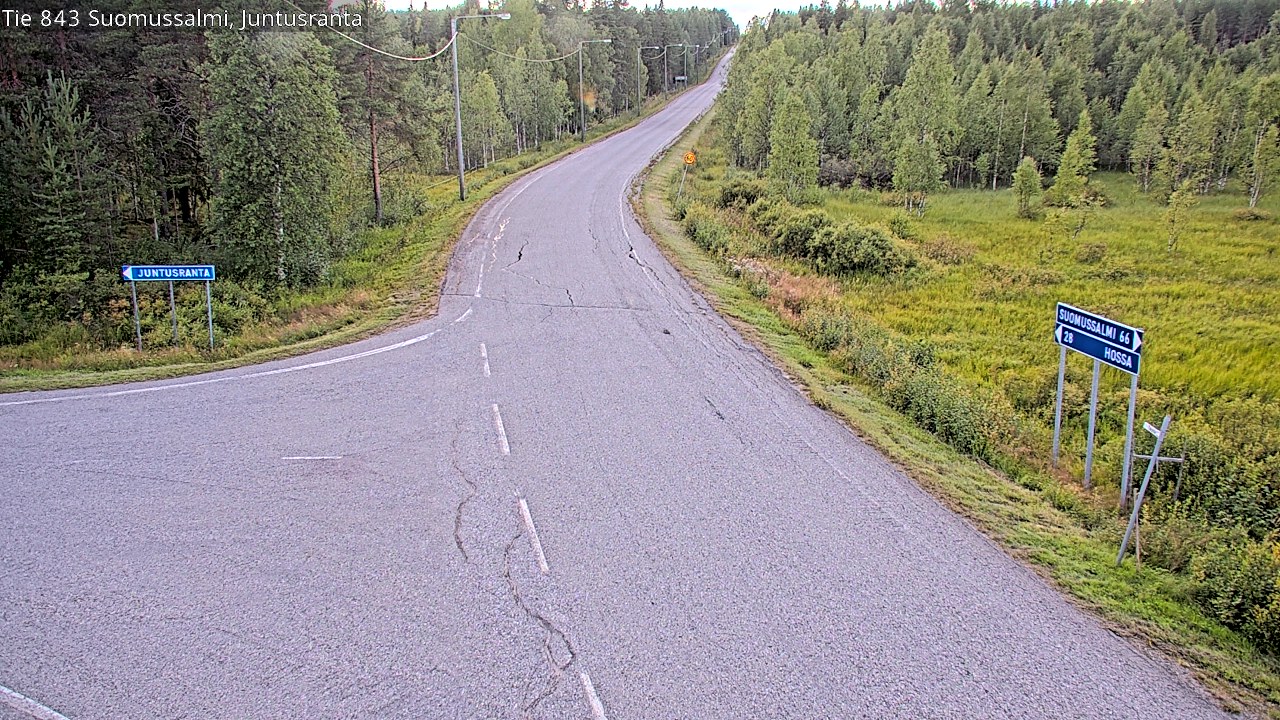 Kelikamerat Kuva Tie 843 Suomussalmi, Juntusranta, Suomussalmi, Kainuu