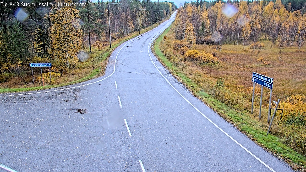 Weather Camera Image Road 843 Suomussalmi, Juntusranta, Suomussalmi, Kainuu