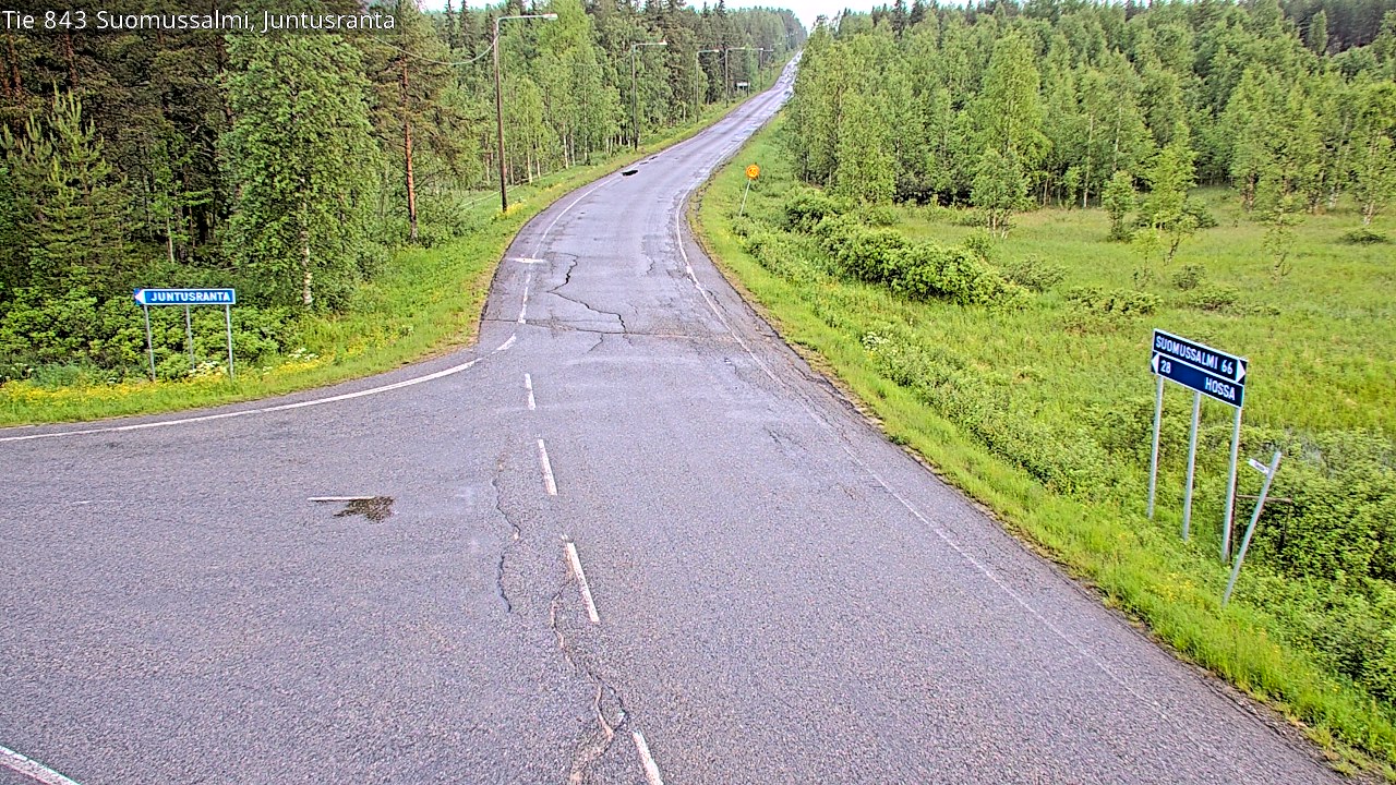Kelikamerat Kuva Tie 843 Suomussalmi, Juntusranta, Suomussalmi, Kainuu