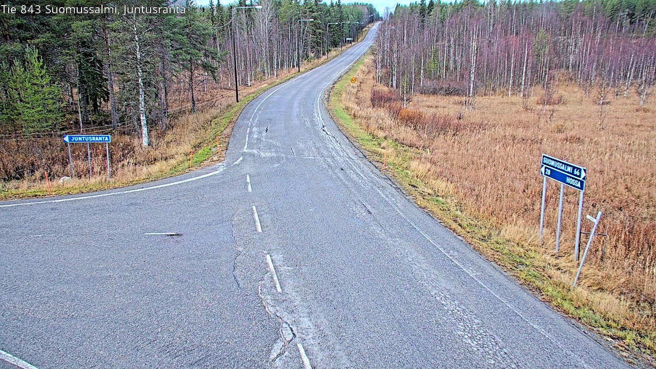 Kelikamerat Kuva Tie 843 Suomussalmi, Juntusranta, Suomussalmi, Kainuu