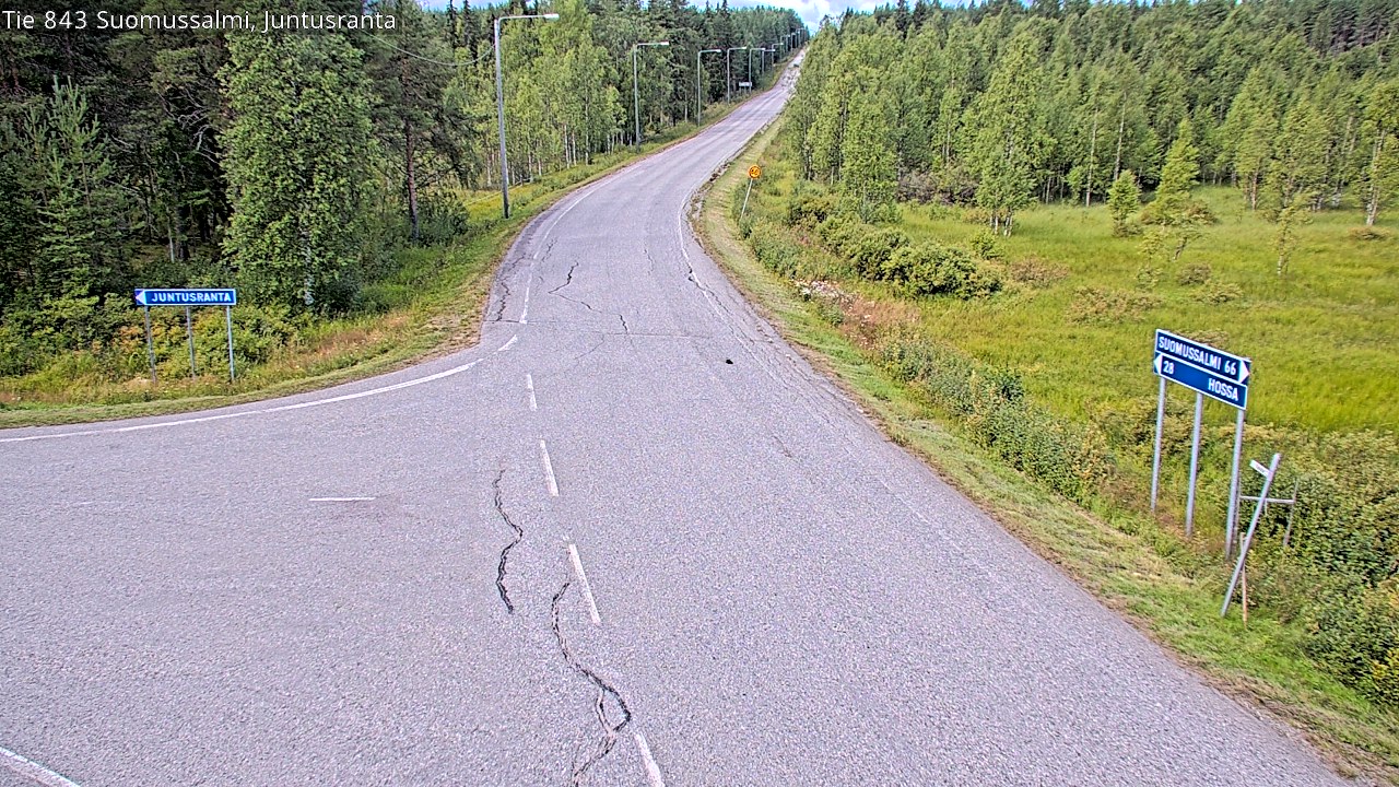 Kelikamerat Kuva Tie 843 Suomussalmi, Juntusranta, Suomussalmi, Kainuu
