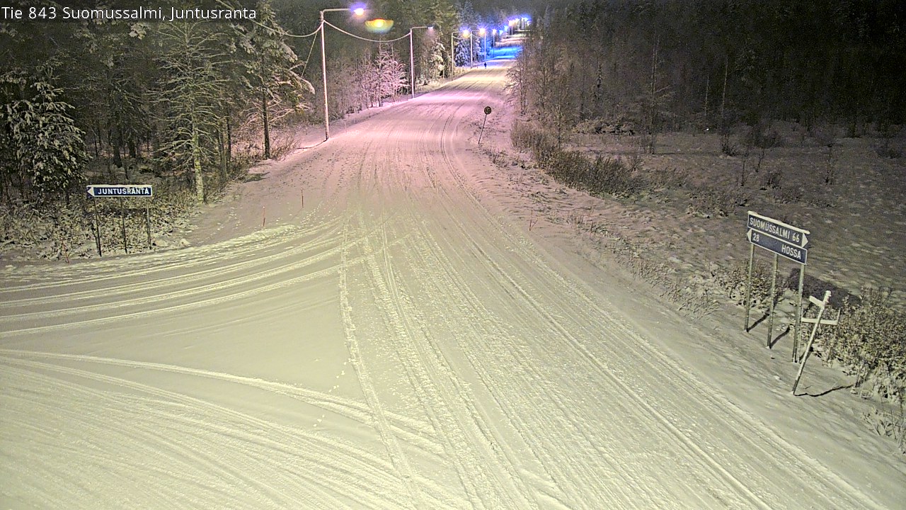 Weather Camera Image Road 843 Suomussalmi, Juntusranta, Suomussalmi, Kainuu
